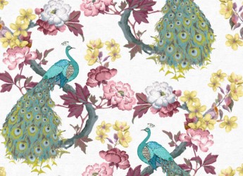 Артикул: Ткань портьерная с павлинами Peacock Blossom